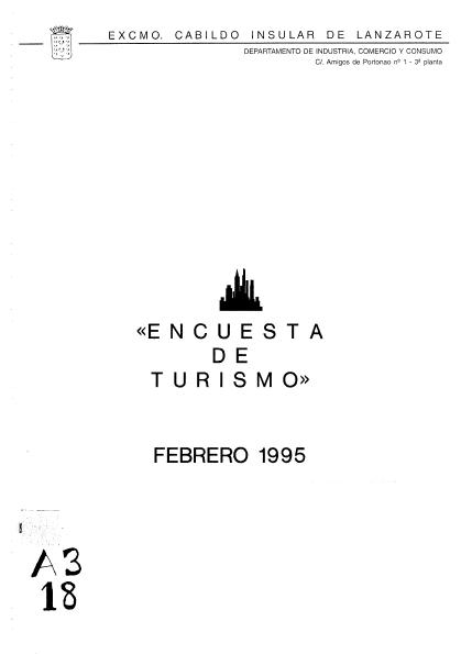 Encuesta de turismo 1995 (febrero)